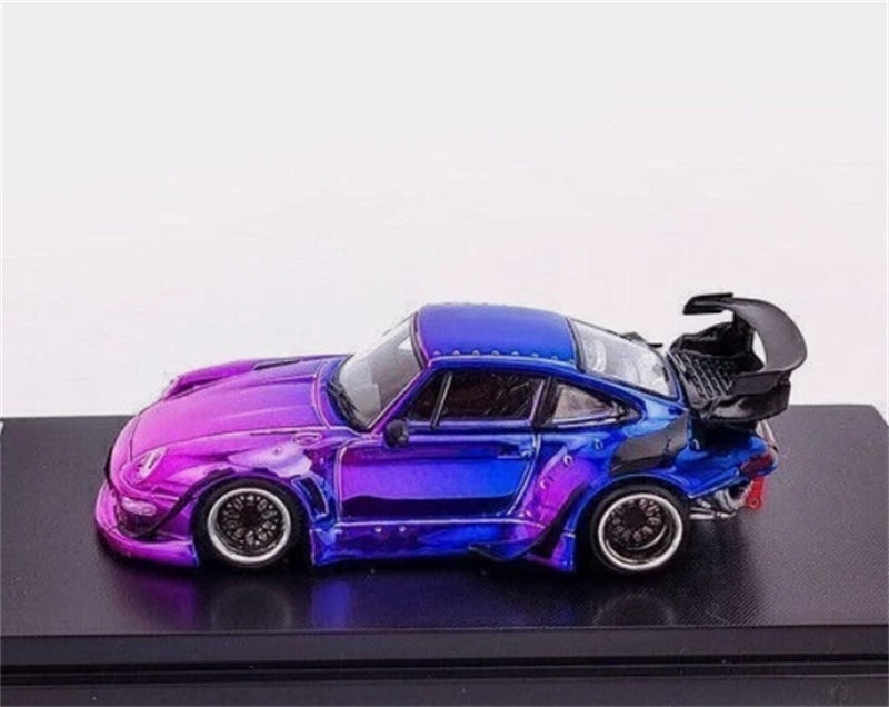 1:64 Porsche 911 RWB 993 Chrome Chameleon SW DIECAST Model
