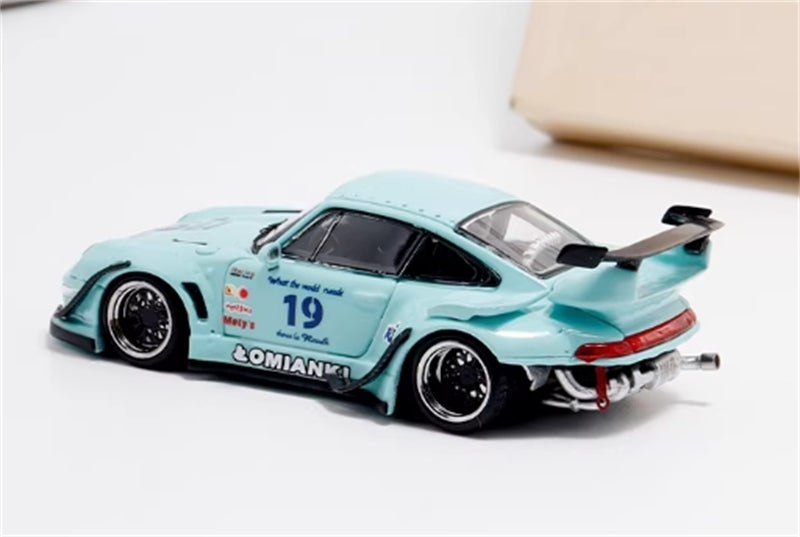 1:64 Porsche 911 RWB 993 T blue #19 T Blue #19 Luminous SW DIECAST Limited Edition 499pcs ONLY Model
