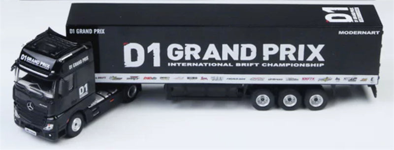 1:64 Mercedes-Benz D1 GRAND PRIX Black MODERNART DIECAST Trailer & Tractor Model