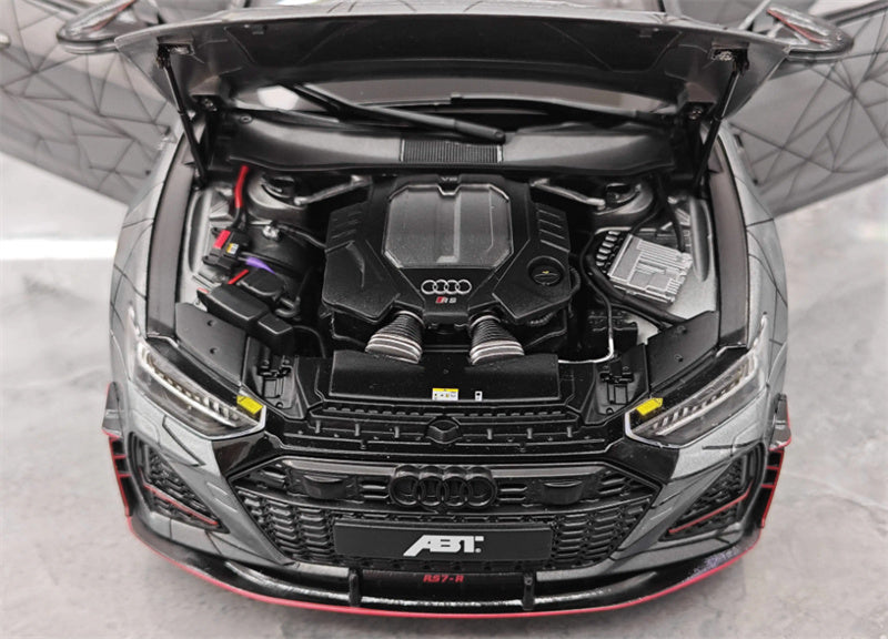 KengFai 2021 Audi RS7 C8 Sportback Grey line chart ABT 1:18 Car Pre-built Model