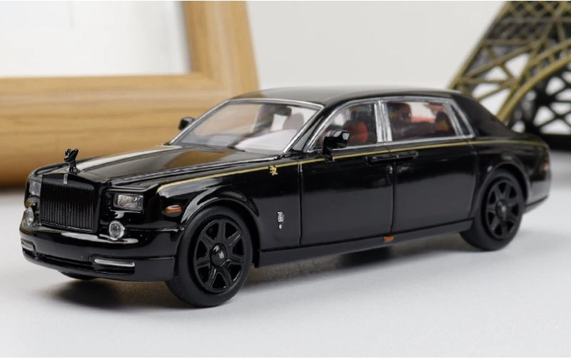 1:64 ROLLS-ROYCE Phantom VII  Black/black mesh gold waistline SW   DIECAST Model