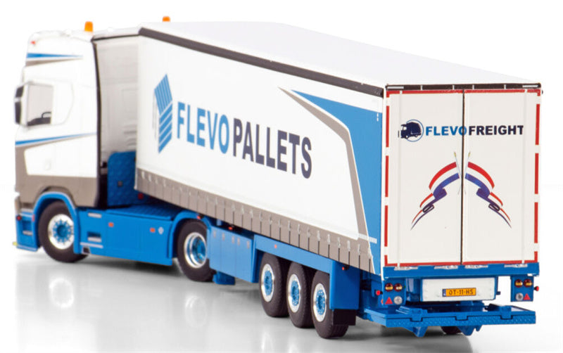 WSI SCANIA S CS20H 4X2 CURTAINSIDE Flevopallets 1:50 Model