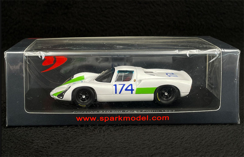 Spark Porsche 910 2nd Targa Florio 1967 L.CELLA 1:43 Car Pre-built Model view8