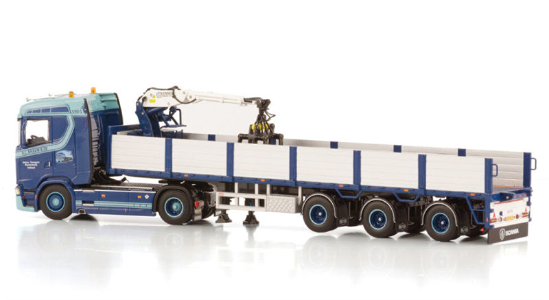 WSI SCANIA S NORMAL CS20N 4X2 BRICK TRAILER - 3 AXLE A.C. Baauw 1:50 Truck Pre-built Model