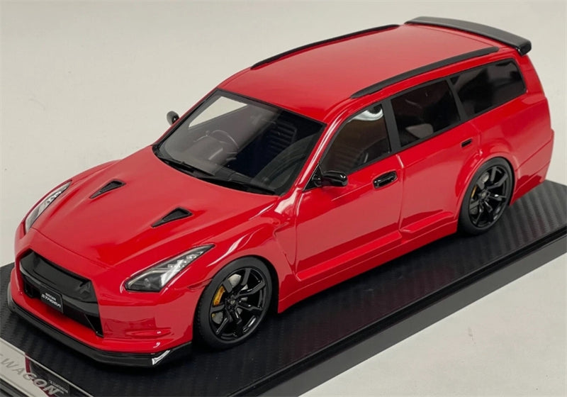 1:18 Nissan Stagea GT-R35 Custom Version Wagon  Red IVY Merit Limited Edition 50PCS ONLY Resin Model