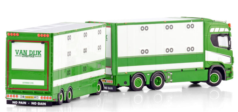 WSI SCANIA R CR20H 6X2 TAG AXLE - 6 AXLE Van Dijk 1:50 Model