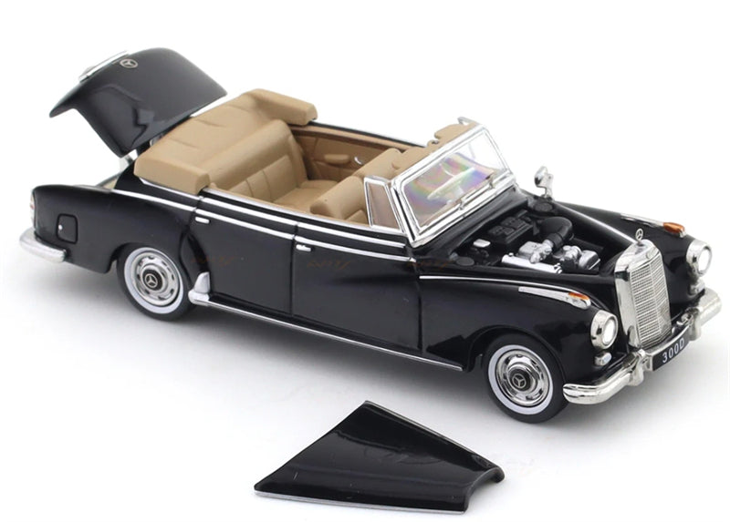 GFCC Mercedes Benz 300D 1959 Covertible Black LHD 1:64 car Pre-built Model view2