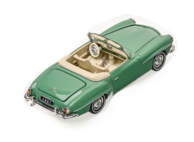 GFCC Mercedes Benz 190SL Convertible Luxury Classic Car Light green 1957 Soft top 1:64 car Pre-built Model view5