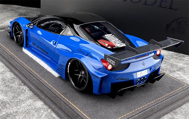 ARES MODEL Ferrari 458GT sports car Limited Edition Blue 1:18 Resin Car