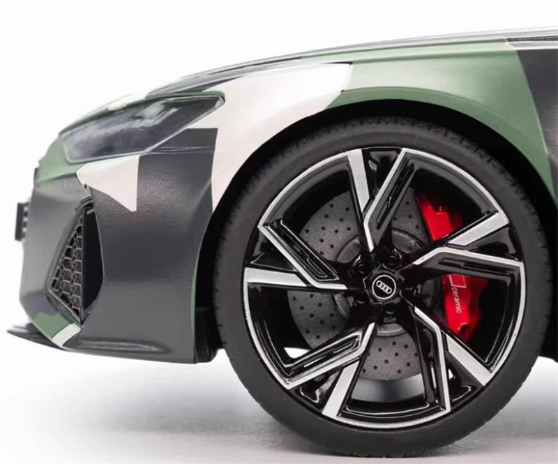 1:18 Audi ABT RS6 Avant C8  military green camouflage  GT SPIRIT W/ roof box Limited Edition 888PCS ONLY Resin Car Model