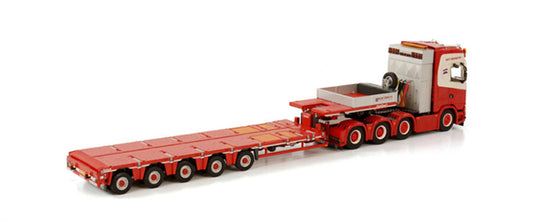 WSI SCANIA S HIGHLINE CS20H 8X4 NOOTEBOOM MCO-PX 5 AXLE ELJO EXALTO 1:50 Truck Pre-built Model