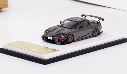 mymodelcollect Mazda RX-7 FD3S gray 1:64 Car Pre-built Model view1