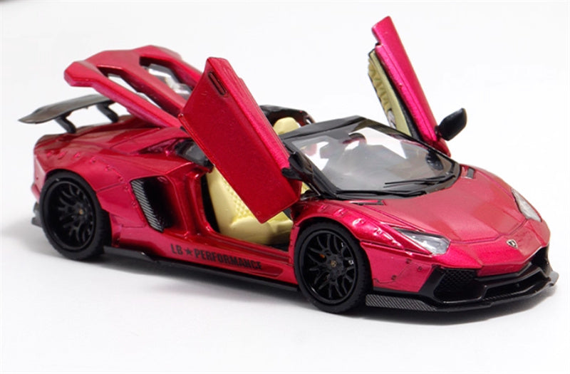 Rhino Model Lamborghini Aventador LP700-4 LBWK Convertible Purple Limited Edition 666PCS ONLY 1:64 Car Pre-built Model view5