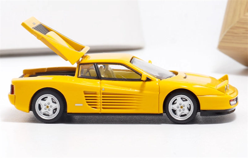 XF MODEL Ferrari Testarossa F110 supercar Yellow 1:64 Car Pre-built Model view5