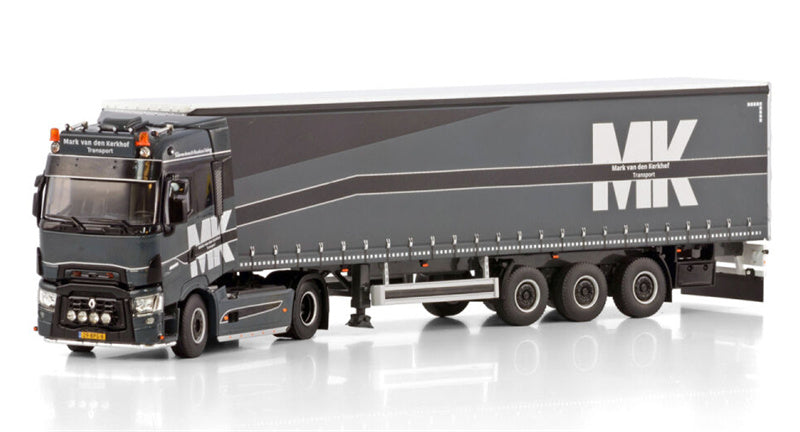 WSI RENAULT TRUCKS T HIGH 4X2 CURTAINSIDE TRAILER - 3 AXLE Mark van den Kerkhof 1:50 Truck Pre-built Model