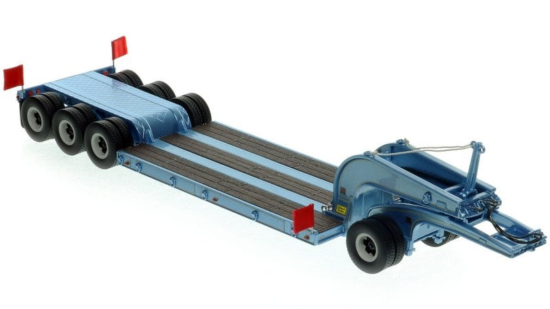 1:50 Talbert  1960s 60-Ton Cableneck Lowbed w/ Single-Axle Dolly Heavy Haul Replicas  Sky Blue Diecast Model