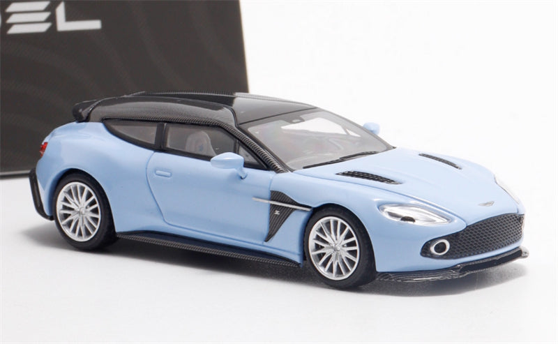 KING MODEL Aston Martin Vanquish Zagato Blue Limited Edition 333PCS ONLY 1:64 Car Pre-built Model view8