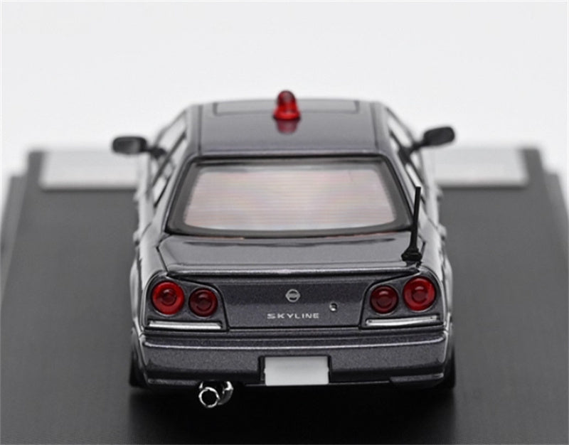 Mortal Nissan GTR ER34 25GT SKYLINE URAS Modified Edition Police car gray Limited Edition 699PCS ONLY 1:64 Car Pre-built Model view7