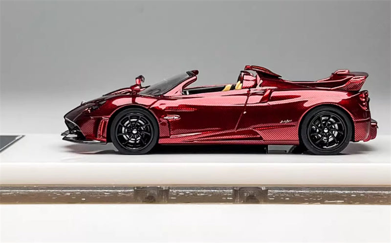 HH Model Pagani Huayra Tricolore Red carbon fiber - Convertible Edition 1:64 Car Pre-built Model view3