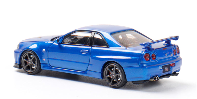 Focal Horizon Nissan GT-R R34 V-SPEC-II Blue Limited Edition 999PCS ONLY 1:64 Car Pre-built Model view2