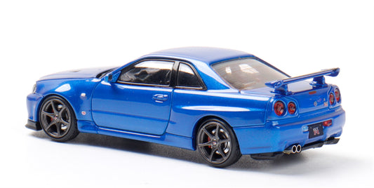 Focal Horizon Nissan GT-R R34 V-SPEC-II Blue Limited Edition 999PCS ONLY 1:64 Car Pre-built Model view2
