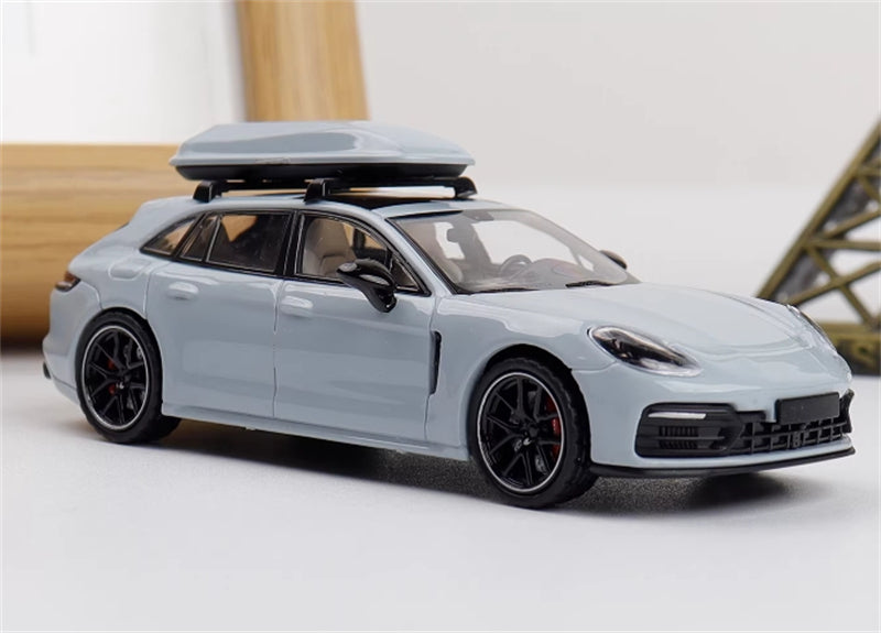 1:64 Porsche Panamera Sport Turismo Travel version Limited Edition 499pcs ONLY  Sky Gray Ghost Player DIECAST Model