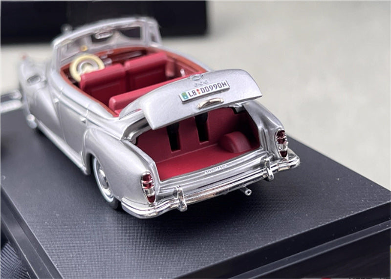 SEEKER Mercedes Benz 300D Adenauer W189 1959 convertible Soft top iron gray 1:64 Car Pre-built Model view12