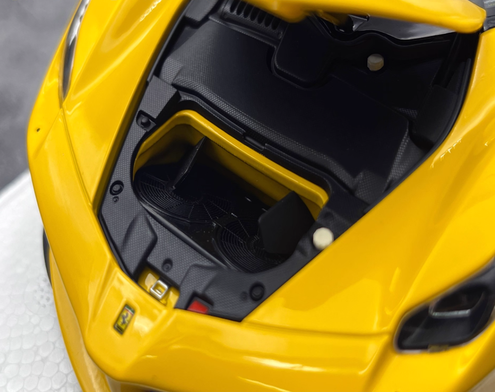 BBR MODELS Ferrari LaFerrari yellow hardtop 1:18 Car Pre-built Model view2