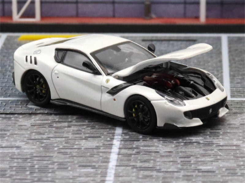 Stance Hunters Ferrari F12 TDF Supercar Limited Edition 799PCS ONLY white 1:64 Car Pre-built Model view4