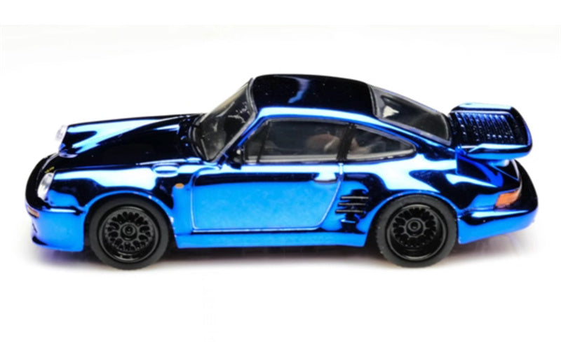 MASTER Porsche 911 930 Turbo Electroplating Blue Limited Edition 399PCS ONLY 1:64 Car Pre-built Model view3