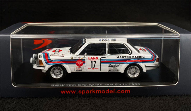 Spark BMW 323i Gr2 Ypres 24H Rally 1980 H.DELBAR 1:43 Car Pre-built Model view8