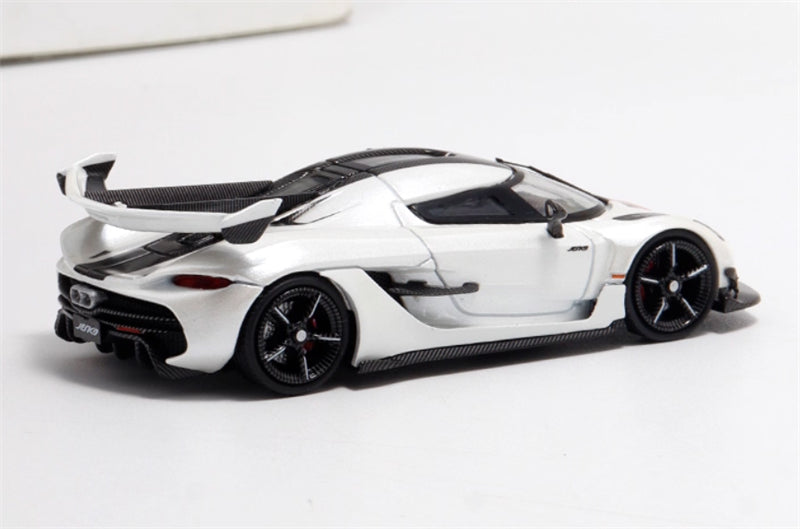 HKM Premium & BriScalemicro Koenigsegg Jesko Pearl White Limited Edition 500PCS ONLY 1:64 Car Pre-built Model view4