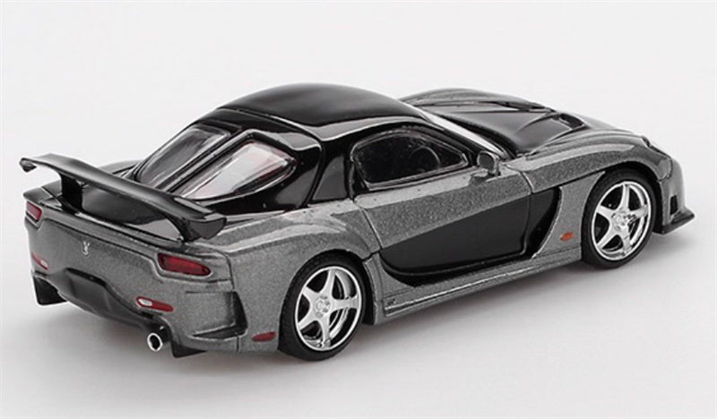 MINIGT Mazda RX-7 VeilSide Fortune grey carton packaging 1:64 Car Pre-built Model view2