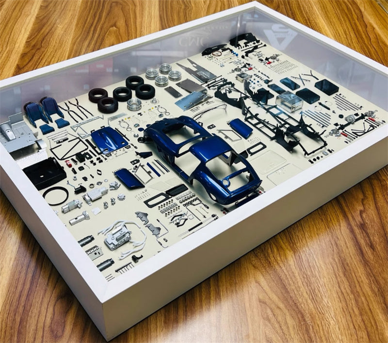 CMC Ferrari 250gto Parts display version frame picture frame blue 1:18 Car Pre-built Model view4