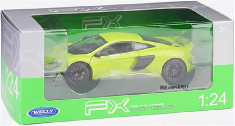 1:24 Mclaren 675LT supercar  Green  WELLY  DIECAST Car Model