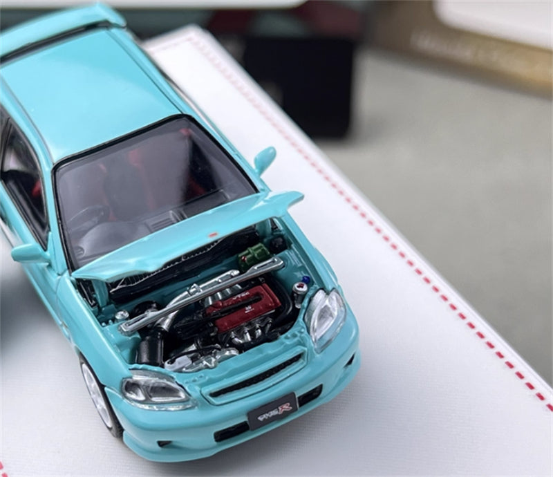 Focal Horizon Honda Civic EK9 Type-R 1st Generation Blue Limited Edition 999PCS ONLY 1:64 Car Pre-built Model view7