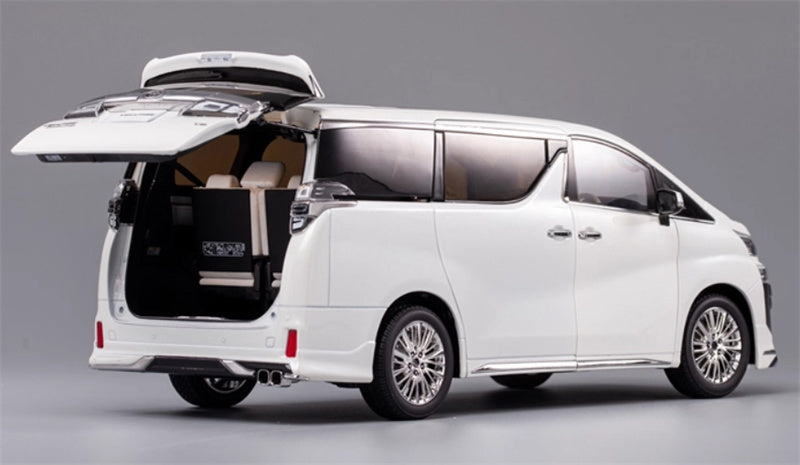 KengFai Toyota Vellfire MPV Business Vehicle white Right hand drive 1:18 Car Pre-built Model view4