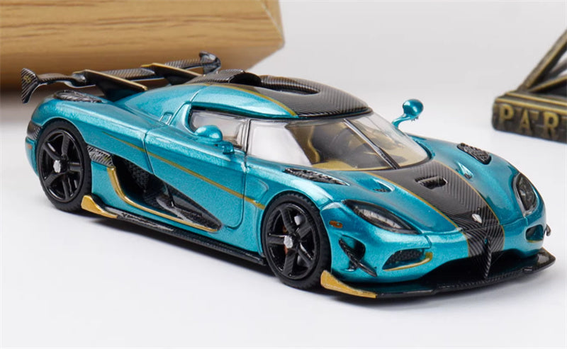 TPC Koenigsegg Agera RS Supercar Turquoise green Limited Edition 500PCS ONLY 1:64 Car Pre-built Model view5
