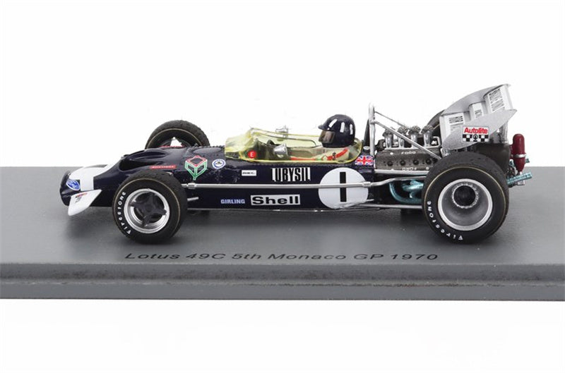 spark Lotus 49C #1 5th Monaco GP 1970 GRAHAM HILL 1:43 Car Pre-built Model view3