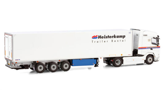 WSI DAF XG 4X2 REEFER TRAILER - 3 AXLE Heisterkamp 1:50 Truck Pre-built Model