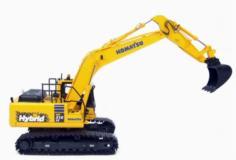 Universal Hobbies Komatsu HB215LC-2 Hybrid Excavator Yellow 1:50 Truck Pre-built Model