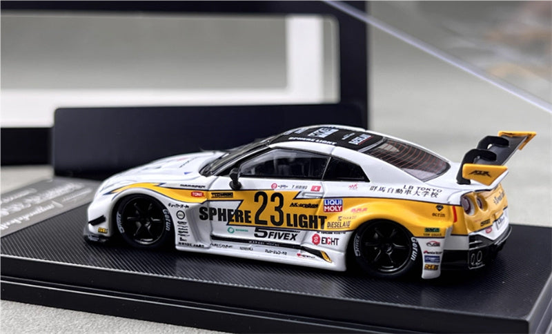 mymodelcollect Nissan 35GT-RR #23 LBWK Limited Edition Lightning HKS coating 1:64 Car Pre-built Model view2