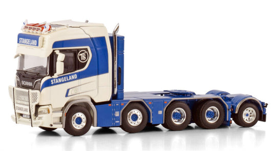 WSI SCANIA R HIGHLINE CR20H 8X4 WITH ADD ON AXLE Stangeland 1:50 Truck Pre-built Model