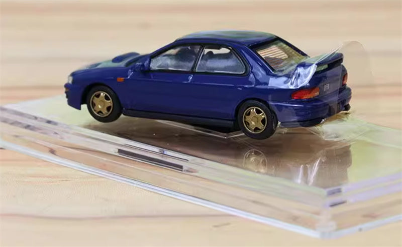 BM Creations SUBARU 1994 Impreza WRX STi LEFT HAND DRIVE Blue 1:64 Car Pre-built Model