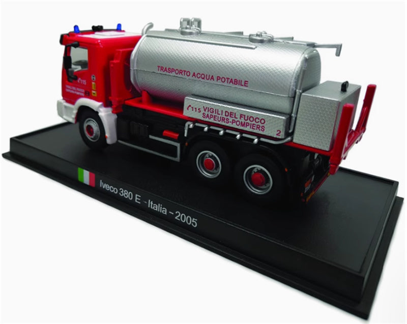 Red Base Iveco 380E fire truck Italia 2005 1:64 Truck Pre-built Model