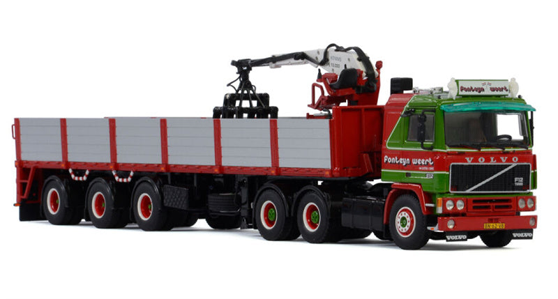 WSI VOLVO F12 6x4 BRICK TRAILER - 3 AXLE - WITHOUT LOAD Fonteijn Weert 1:50 Truck Pre-built Model
