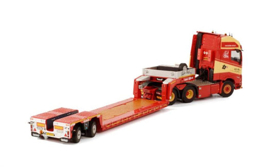 WSI VOLVO FH5 GLOBETROTTER XL 6X2 LOW LOWLOADER - 2 AXLE TORBEN RAFN 1:50 Truck Pre-built Model