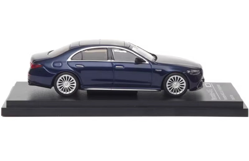 Almost Real Mercedes - AMG S 63 E Performance 2023 Nautic Blue 1:64 Car Pre-built Airliner Model Display view3