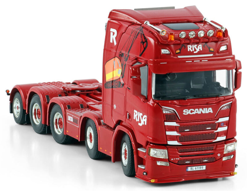 WSI SCANIA R HIGHLINE CR20H 8X4 WITH ADD ON AXLE Risa 1:50 Truck Pre-built Model