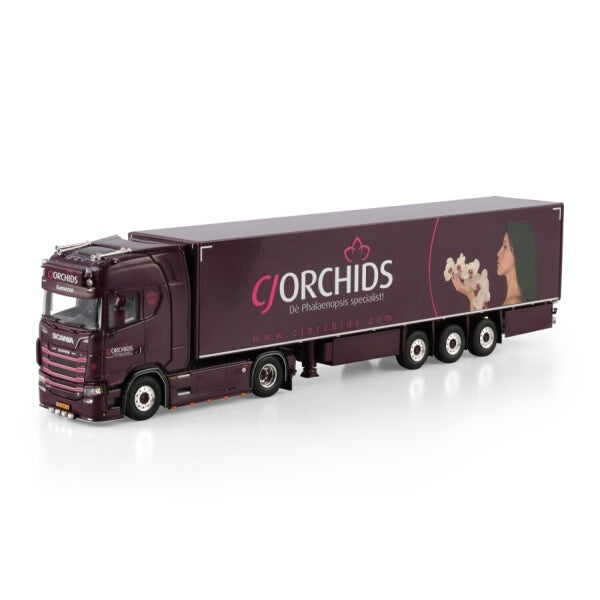 1:50 SCANIA CJ ORCHIDS S CS20H 4X2 REEFER TRAILER 3 AXLE WSI   Diecast Model